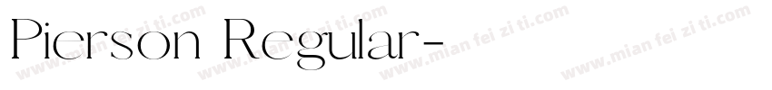 Pierson Regular字体转换